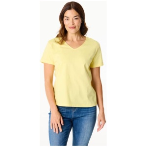 Khoko Collection Woman's V Neck Cotton Tee