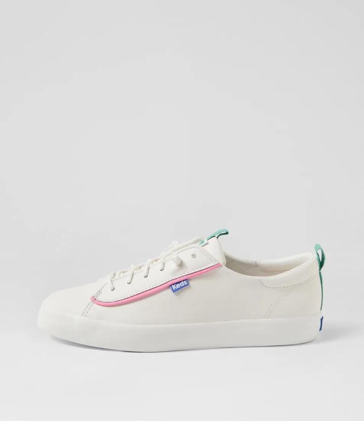 Kickback White Multi Leather Sneakers
