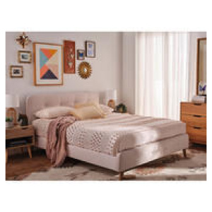 Kids Buttons Double Bed Frame Neutral