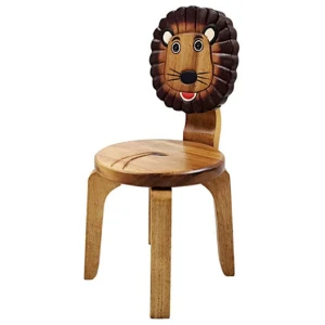Kids Wooden Chair Lion