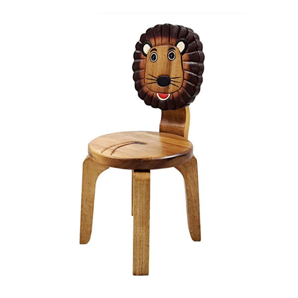 Kids Wooden Chair Lion
