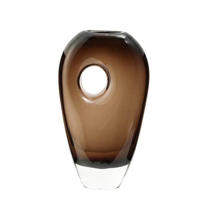 Kireva Medium Hole Vase A - Brown by Interior Secrets - AfterPay Available