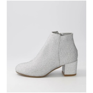 Klash Silver Glitter Ankle Boots
