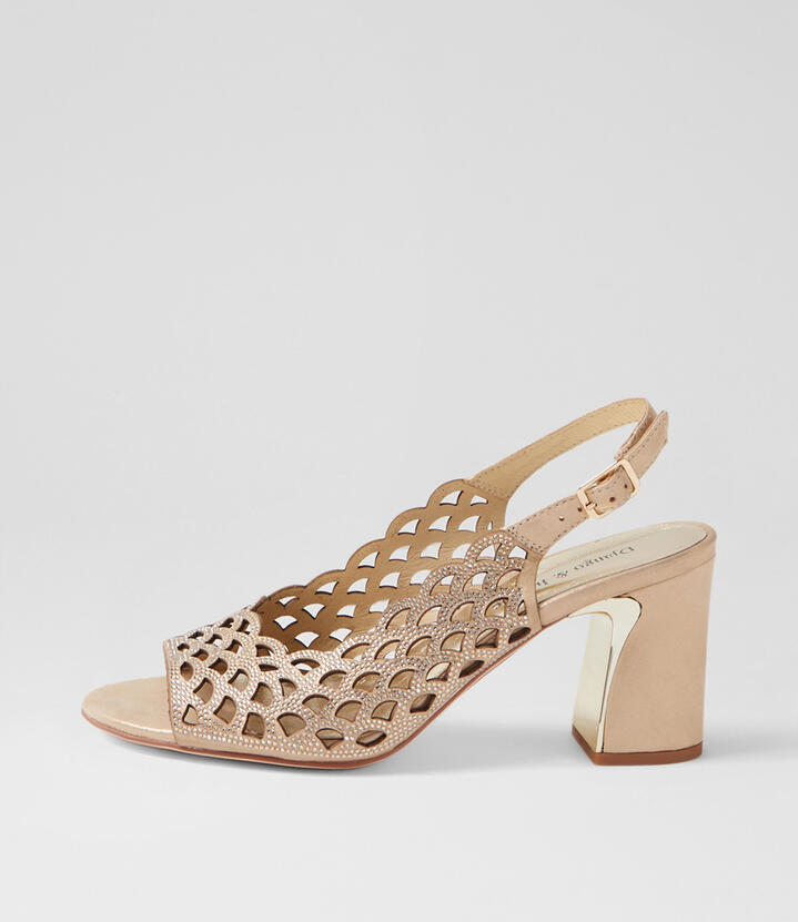 Kruby Gold Shimmer Leather Sandals