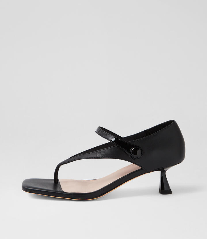 Kyrian Black Leather Sandals