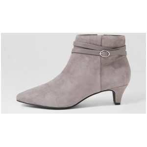 Labryne Grey Suede Leather Heels