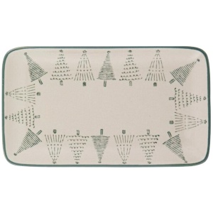 Ladelle Christmas Evergreen Rectangular Platter