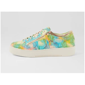 Lailory Rainbow Patch Leather Sneakers