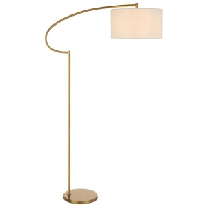 Laine Floor Lamp, Antique Gold, Ivory