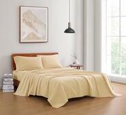 Lane Organic Washed Cotton Single Linen Sheet Set Neutral