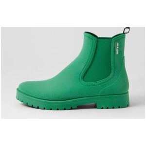 Laney Matte Green Pvc Ankle Boots