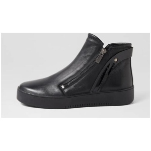 Laste Dj Black Black Leather Patent Black Black