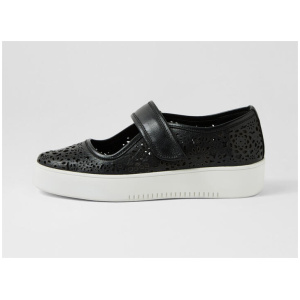 Latiffa Black White Leather Sneakers