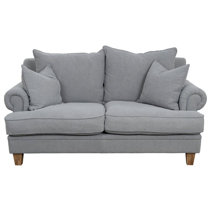 Laura 2 Seater Fabric Sofa, Stone Grey