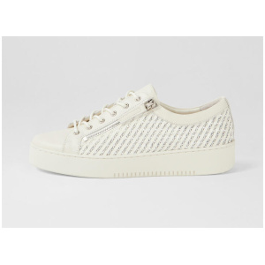 Lelah Ivory Leather Sneakers