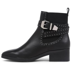 Lennox Boot Black Stud Leather Chelsea Boots