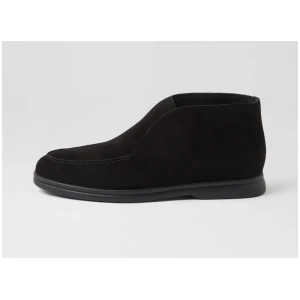 Lerrys Black Suede Ankle Boots