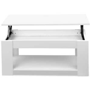 Lift Up Top Mechanical Coffee Table - White