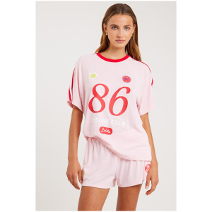 Liido Pointelle Leisure Club Tee Pink Pointelle