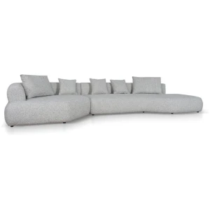 Liora Right Chaise Corner Sofa - Noah Silver Lining by Interior Secrets - AfterPay Available