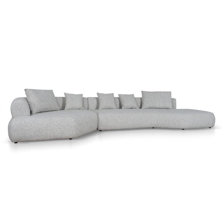 Liora Right Chaise Corner Sofa - Noah Silver Lining by Interior Secrets - AfterPay Available