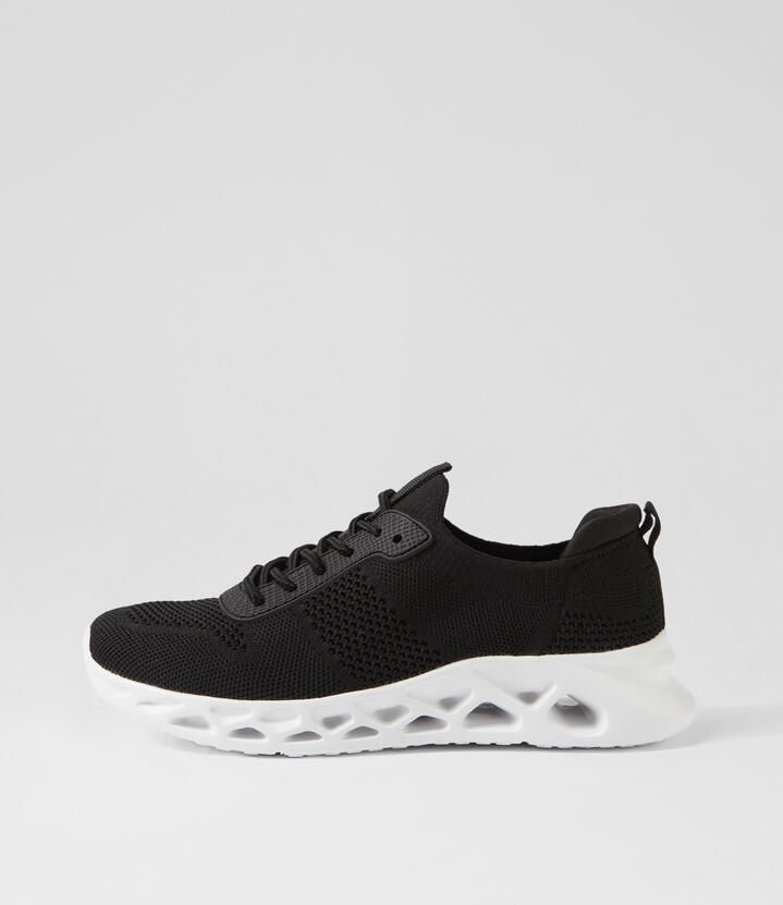 Liveable Black Knit Sneakers