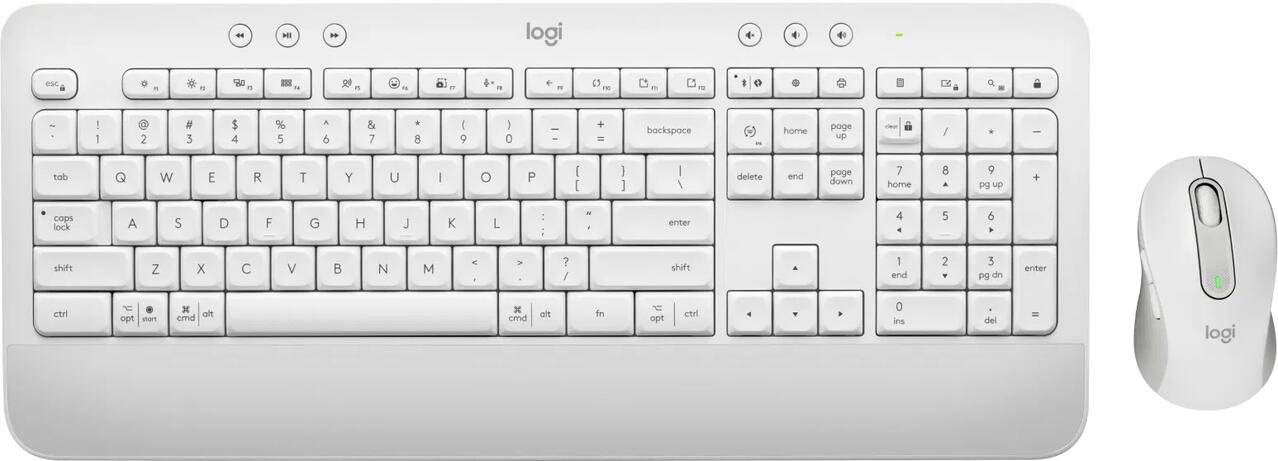 Logitech MK650 Wireless Keyboard & Mouse White
