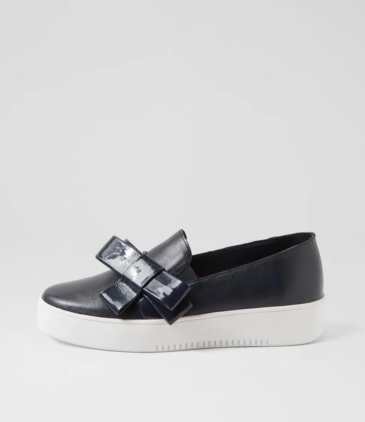 Lokki Navy Patent Leather Sneakers