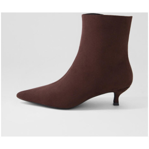 Luca Chocolate Brown Microsuede Ankle Boots