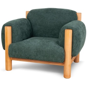 Luca Natural Armchair - Bush Green by Interior Secrets - AfterPay Available