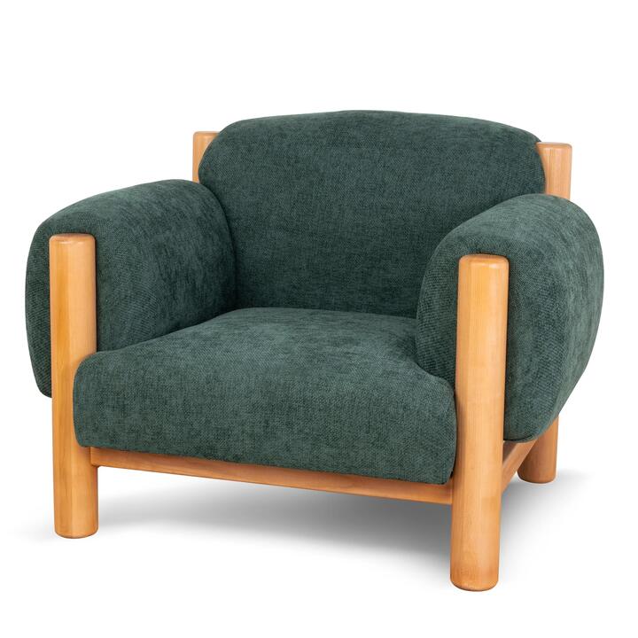 Luca Natural Armchair - Bush Green by Interior Secrets - AfterPay Available