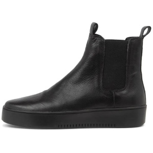 Lucero Black Leather Ankle Boots Bs