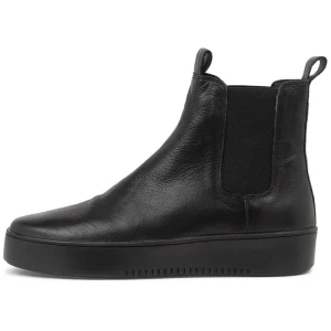 Lucero Black Leather Ankle Boots Bs