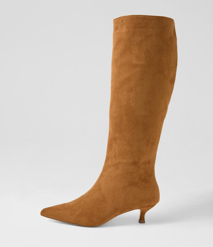 Lucila Ii Tan Microsuede Knee High Boots