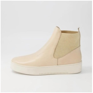 Luddey Camel Leather Elastic Ankle Boots