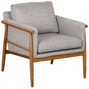 Luine Salt & Pepper Fabric Armchair