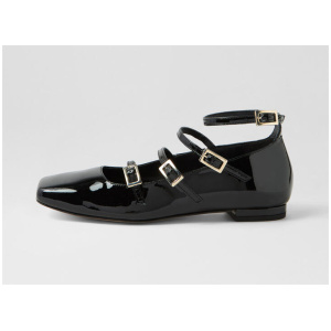 Luke Black Patent Leather Flat Shoes