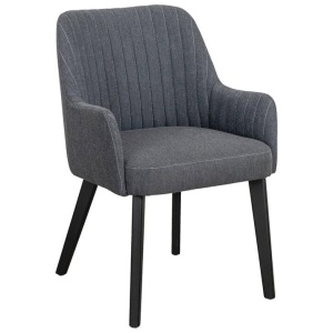 Lyon Fabric Dining Chair, Dark Grey