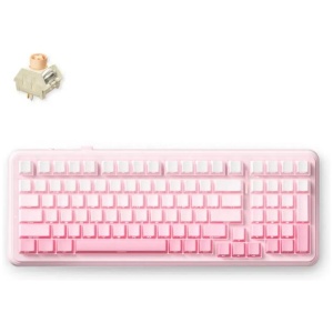 MCHOSE K99 V2 98% Hot-Swap Wireless Tri-Mode Gasket Mount Mechanical Pink Gradient Keyboard - Icy Creamsicle Switch
