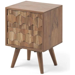 Magda Solid Wattle Timber Bedside Table by Interior Secrets - AfterPay Available