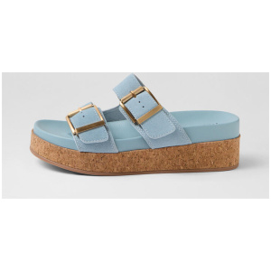 Magoo Powder Blue Suede Slides