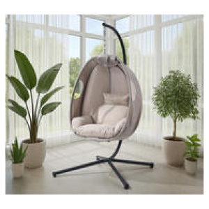 Markita Hanging Chair Grey Black 1 Seater
