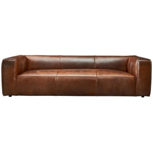 Marlon 3 Seater Leather Sofa, Vintage Whiskey