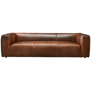 Marlon 3 Seater Leather Sofa, Vintage Whiskey