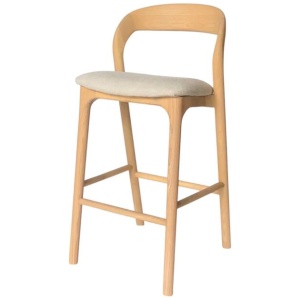 Marlow 65cm Natural Bar Stool - Naxos Beige by Interior Secrets - AfterPay Available