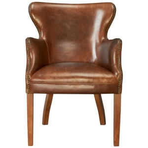 Maya Leather Armchair, Vintage Whiskey