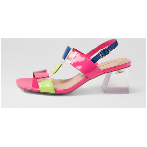 Melinas Candy Pink Multi Patent Leather Sandals
