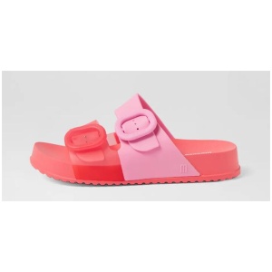Melissa Cozy Red Pink Pvc Slides