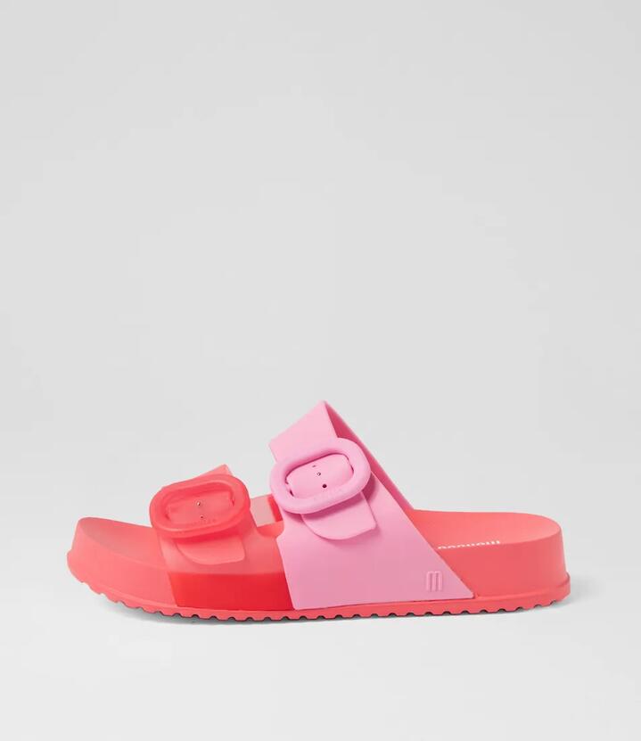 Melissa Cozy Red Pink Pvc Slides