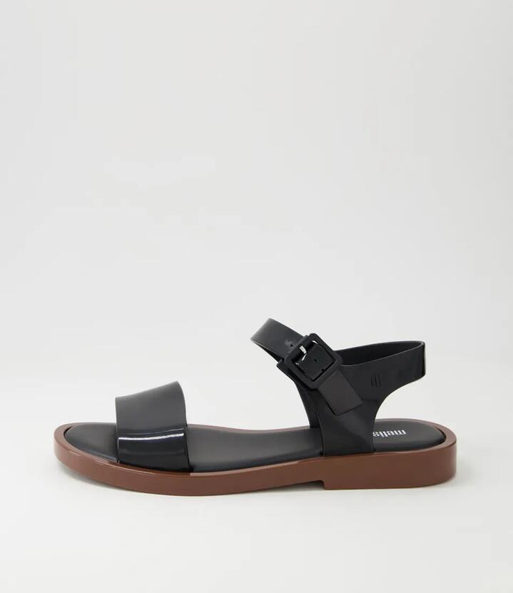 Melissa Mar Sandal Ii Black Brown Pvc Sandals